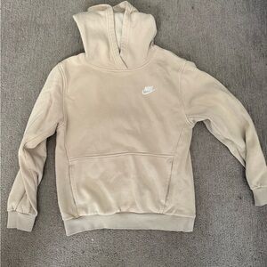 Youth Kids Large Nike Light Beige Tan Hoodie